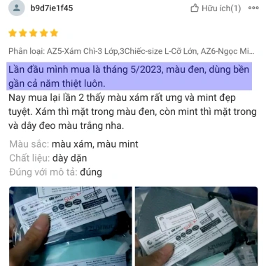 Khẩu trang vải 3 lớp Azumikichi BZ7 – Chống nắng UV, màu đen, chống mũi, giặt lại 7 Khẩu trang vải 3 lớp Azumikichi BZ7 – Chống nắng UV, màu đen, chống mũi, giặt lại 7