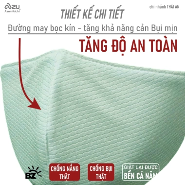 Khẩu trang vải 3 lớp Ngọc Mint BZ6 không nẹp mũi, chống UV & bụi mịn, bảo vệ da dưới nắng 4 Khẩu trang vải 3 lớp Ngọc Mint BZ6 không nẹp mũi, chống UV & bụi mịn, bảo vệ da dưới nắng 4