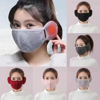 Khẩu Trang Vải Bịt Tai Giữ Ấm Kháng Bụi Chống Nắng Lỗ Thoáng Khí - Giá 30.000