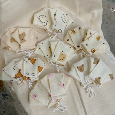 Khẩu trang vải cho bé 1-4 tuổi, dây đeo điều chỉnh, họa tiết đa dạng - 49.000đ 3
