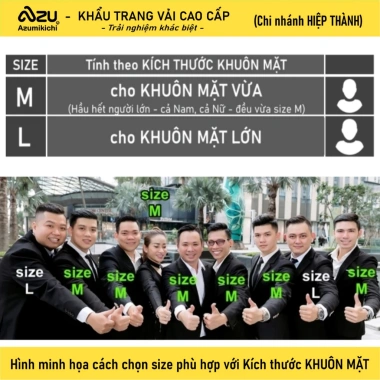 Khẩu trang vải chống bụi mịn 3 lớp cho người đi xe máy Nẹp mũi đen Azumikichi B1