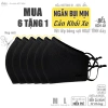 Khẩu trang vải chống bụi mịn 3 lớp cho người đi xe máy Nẹp mũi đen Azumikichi B1 7