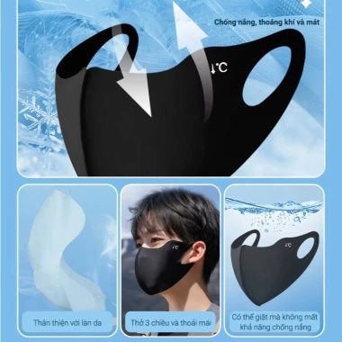 Khẩu Trang Vải Chống Ô Nhiễm Bụi Mịn, Chống Nắng Công Nghệ Nhật Bản Giá 27.000đ 5