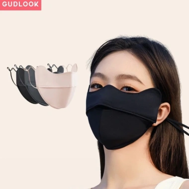 Khẩu Trang Vải Đổi Màu Khi Gặp UV Nửa Mặt Chống Nắng GUDLOOK Thun Lạnh - 78k