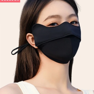 Khẩu Trang Vải Đổi Màu Khi Gặp UV Nửa Mặt Chống Nắng GUDLOOK Thun Lạnh - 78k