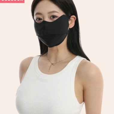 Khẩu Trang Vải Đổi Màu Khi Gặp UV Nửa Mặt Chống Nắng GUDLOOK Thun Lạnh - 78k
