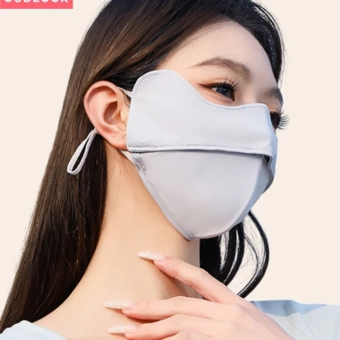 Khẩu Trang Vải Đổi Màu Khi Gặp UV Nửa Mặt Chống Nắng GUDLOOK Thun Lạnh - 78k