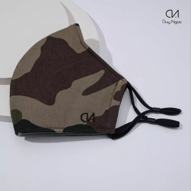 Khẩu trang vải Duy Ngọc rằn ri Camo cotton cao cấp dày dặn, chống nắng, hàng chính hãng 34k 3