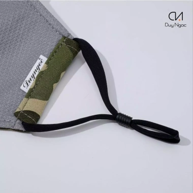 Khẩu trang vải Duy Ngọc rằn ri Camo cotton cao cấp dày dặn, chống nắng, hàng chính hãng 34k 5
