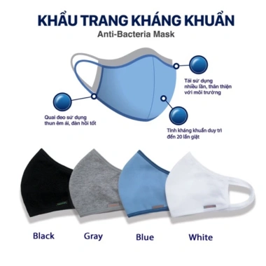 Khẩu trang vải Freeman kháng khuẩn - Set 2 miếng giá 120.000 VNĐ, giảm so với 152.400