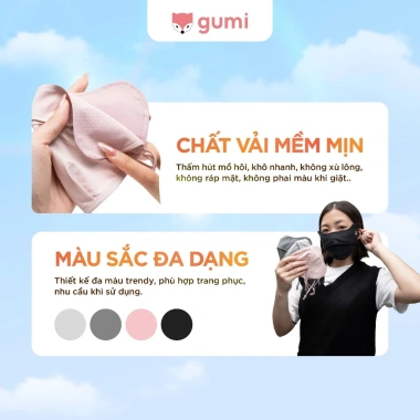 Khẩu trang vải Gumi UPF 50+ chống nắng, nylon spandex, giá chỉ 53.000₫ 5 Khẩu trang vải Gumi UPF 50+ chống nắng, nylon spandex, giá chỉ 53.000₫ 5