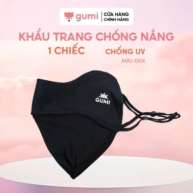 Khẩu trang vải Gumi UPF 50+ chống nắng, nylon spandex, giá chỉ 53.000₫