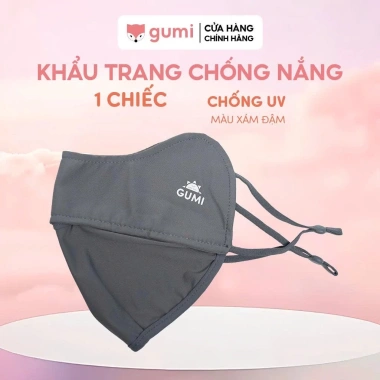 Khẩu trang vải Gumi UPF 50+ chống nắng, nylon spandex, giá chỉ 53.000₫