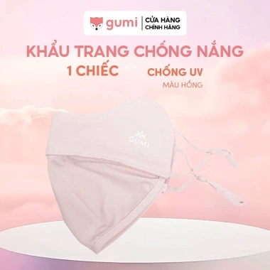 Khẩu trang vải Gumi UPF 50+ chống nắng, nylon spandex, giá chỉ 53.000₫