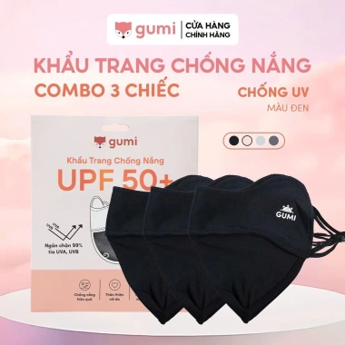 Khẩu trang vải Gumi UPF 50+ chống nắng, nylon spandex, giá chỉ 53.000₫ 10 Khẩu trang vải Gumi UPF 50+ chống nắng, nylon spandex, giá chỉ 53.000₫ 10