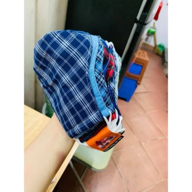 Khẩu trang vải KẺ 3 lớp nam nữ chống nắng, chống khói bụi - 10 chiếc 15.000 VND