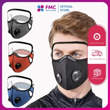 Khẩu Trang Vải Kháng Khuẩn Kính Van Thở - Chống Giọt Bắn, Khói Bụi, UV 45.000đ