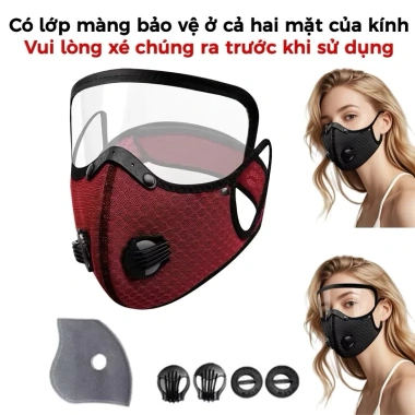 Khẩu Trang Vải Kháng Khuẩn Kính Van Thở - Chống Giọt Bắn, Khói Bụi, UV 45.000đ 9 Khẩu Trang Vải Kháng Khuẩn Kính Van Thở - Chống Giọt Bắn, Khói Bụi, UV 45.000đ 9