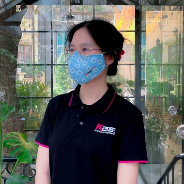 Khẩu Trang Vải Kissy Nữ Size M Hoa Đào - Cotton, Chống UV, Ngăn Bụi PM2.5, Giá 50.000đ