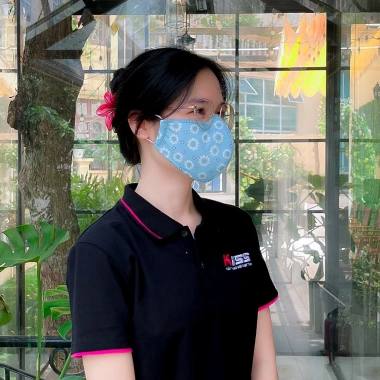 Khẩu Trang Vải Kissy Nữ Size M Hoa Đào - Cotton, Chống UV, Ngăn Bụi PM2.5, Giá 50.000đ