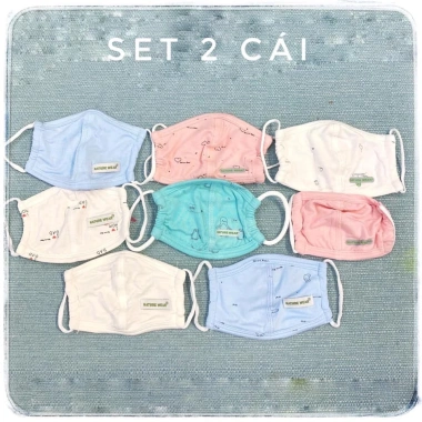 Khẩu trang vải Nature Wear bé sơ sinh cao cấp - 2 chiếc kháng khuẩn, mềm mịn, đẹp, 49.000₫ 4 Khẩu trang vải Nature Wear bé sơ sinh cao cấp - 2 chiếc kháng khuẩn, mềm mịn, đẹp, 49.000₫ 4