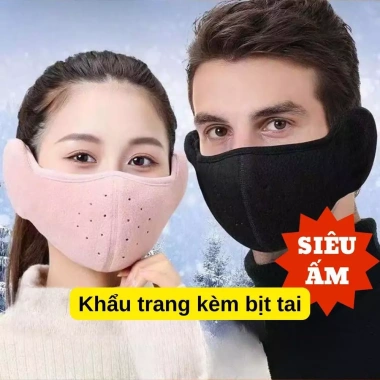 Khẩu Trang Vải Ninja Giữ Ấm Tai, Thoáng Khí, Chống Lạnh Khi Đi Xe - Dành Cho Người Lớn - 22.000 VNĐ