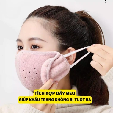 Khẩu Trang Vải Ninja Giữ Ấm Tai, Thoáng Khí, Chống Lạnh Khi Đi Xe - Dành Cho Người Lớn - 22.000 VNĐ