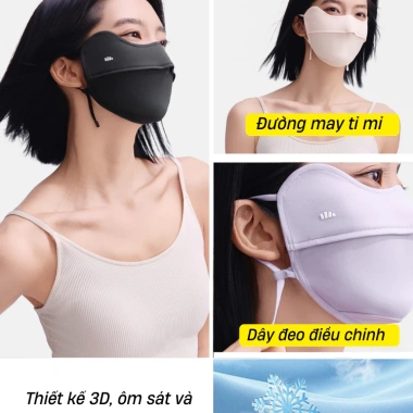Khẩu trang vải SINGMIN UPF 50+ mát lạnh, co giãn, chặn UV 99% và bụi mịn - giá 109.000₫ 4
