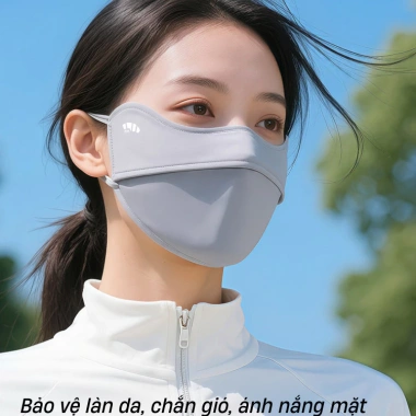 Khẩu trang vải SINGMIN UPF 50+ mát lạnh, co giãn, chặn UV 99% và bụi mịn - giá 109.000₫ 5