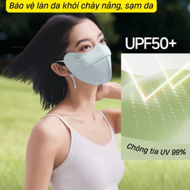 Khẩu trang vải SINGMIN UPF 50+ mát lạnh, co giãn, chặn UV 99% và bụi mịn - giá 109.000₫ 7