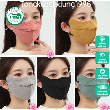 Khẩu Trang Vải Thu Đông 3 Lớp Dày Dặn Chống Bụi, Chống UV Cao Cấp - Giá 10.000đ