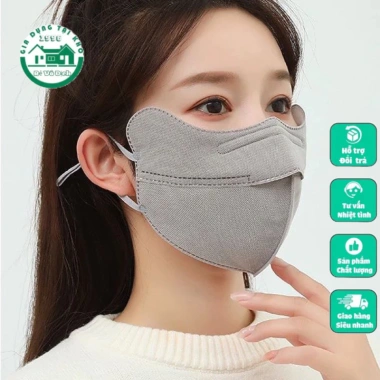 Khẩu Trang Vải Thu Đông 3 Lớp Dày Dặn Chống Bụi, Chống UV Cao Cấp - Giá 10.000đ