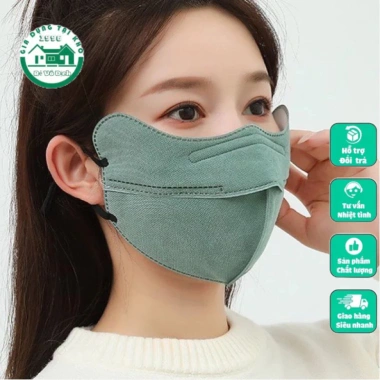 Khẩu Trang Vải Thu Đông 3 Lớp Dày Dặn Chống Bụi, Chống UV Cao Cấp - Giá 10.000đ