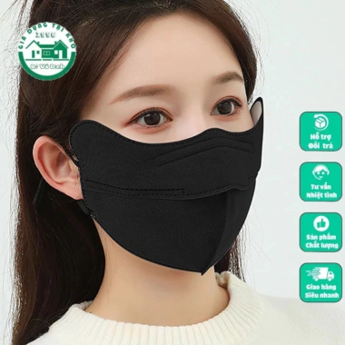 Khẩu Trang Vải Thu Đông 3 Lớp Dày Dặn Chống Bụi, Chống UV Cao Cấp - Giá 10.000đ