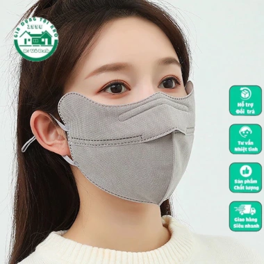 Khẩu Trang Vải Thu Đông 3 Lớp Dày Dặn Chống Bụi, Chống UV Cao Cấp - Giá 10.000đ