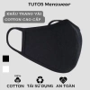 Khẩu trang vải thun TUTO5 KT01 - Đen/Trắng 2 lớp cotton dệt kim, kháng khuẩn, khử mùi, tái sử dụng - 55.000 VND