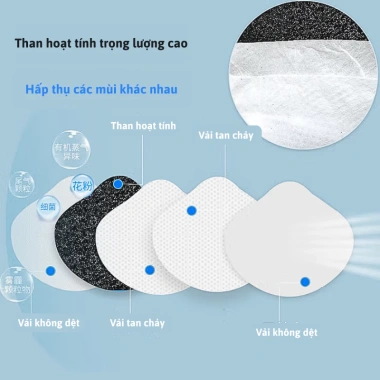 Khẩu trang vải tĩnh điện Ams 9.541/9.541V/9.501/9.501V, chống bụi PM2.5, van lọc khí, siêu mịn - 13.000₫ 3