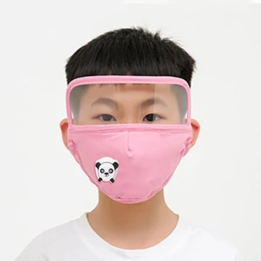 Khẩu trang vải trẻ em kính che giọt bắn, van thông hơi, chống PM2.5 và bụi mịn, tặng 2 tấm lọc - Giá chỉ 7.500đ