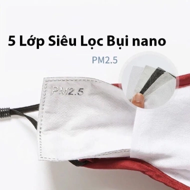 Khẩu trang vải trẻ em kính che giọt bắn, van thông hơi, chống PM2.5 và bụi mịn, tặng 2 tấm lọc - Giá chỉ 7.500đ