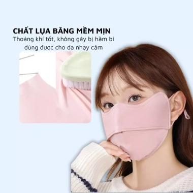 Khẩu trang vải TUMIE chống nắng lụa băng UV, thoáng mát, giá chỉ 35.000 VND