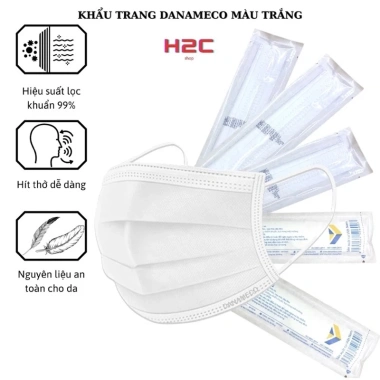 Khẩu Trang Y Tế Danameco Tiệt Trùng Cao Cấp, Giấy Lọc Kháng Khuẩn 1 Cái/Gói Trắng - 57.000₫ 3 Khẩu Trang Y Tế Danameco Tiệt Trùng Cao Cấp, Giấy Lọc Kháng Khuẩn 1 Cái/Gói Trắng - 57.000₫ 3