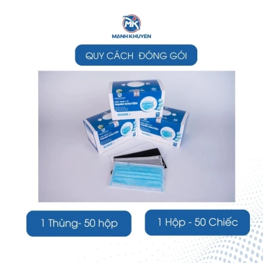 Khẩu trang y tế Mạnh Khuyên 4 lớp kháng khuẩn, không đau tai - 1 hộp 50 chiếc 4 Khẩu trang y tế Mạnh Khuyên 4 lớp kháng khuẩn, không đau tai - 1 hộp 50 chiếc 4