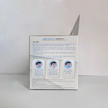 Khẩu Trang Y Tế Mekong Cao Cấp 3 Hộp - Dây Đeo Mềm, Không Đau Tai, Giá Chỉ 132.000đ