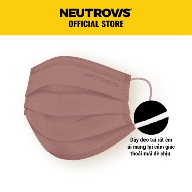 Khẩu Trang Y Tế NEUTROVIS 4 Lớp Merlot - Hộp 30s Giá Ưu Đãi 75k, Bảo Vệ Cao 4