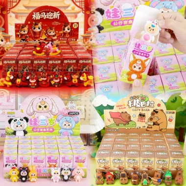 Khay 24 hộp Blindbox Baby Three - Capybara, Kuromi, Hộp Mù, Móc Khóa - Giá chỉ 75.000₫ (Giá gốc 95.250₫)