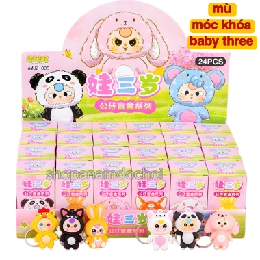 Khay 24 hộp Blindbox Baby Three - Capybara, Kuromi, Hộp Mù, Móc Khóa - Giá chỉ 75.000₫ (Giá gốc 95.250₫)