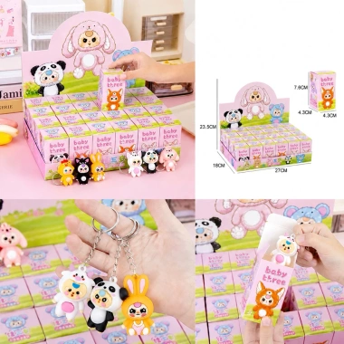 Khay 24 hộp Blindbox Baby Three - Capybara, Kuromi, Hộp Mù, Móc Khóa - Giá chỉ 75.000₫ (Giá gốc 95.250₫)