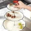 Khay 3 tầng lá sen mới, đựng mứt bánh kẹo hoa quả, decor Tiệc và Lễ Tết, sang trọng phòng khách, chỉ 60.000đ 3