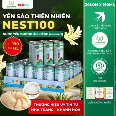 Khay 30 lon Nước Yến Sào Nest10 Đường Ăn Kiêng Isomalt - Giải Khát An Toàn, Bổ Dưỡng, Giá Ưu Đãi 313k