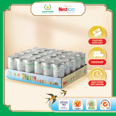 Khay 30 lon Nước Yến Sào Nest10 Đường Ăn Kiêng Isomalt - Giải Khát An Toàn, Bổ Dưỡng, Giá Ưu Đãi 313k